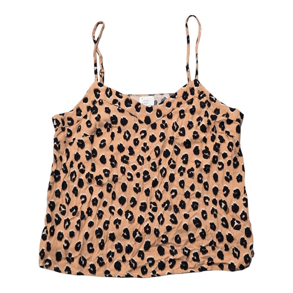 A New Day Leopard Print Camisole Spaghetti Strap Top